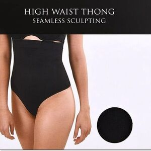 Sofia by Sofia Vergara Black High Waist Thong Shapewear